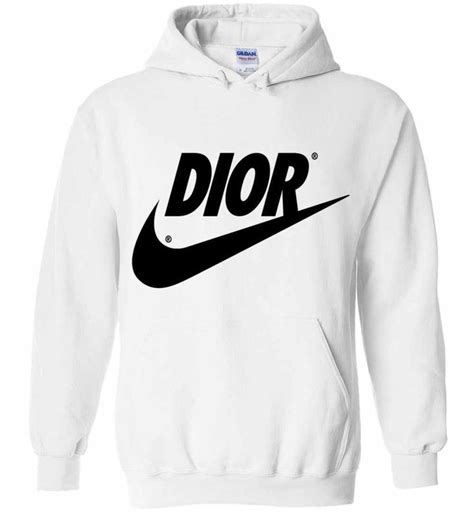 dior x nike hoodie|black and white dior hoodie.